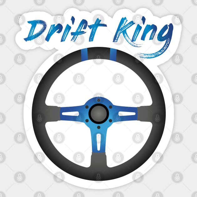 Drift King Blue Sticker by turboosted